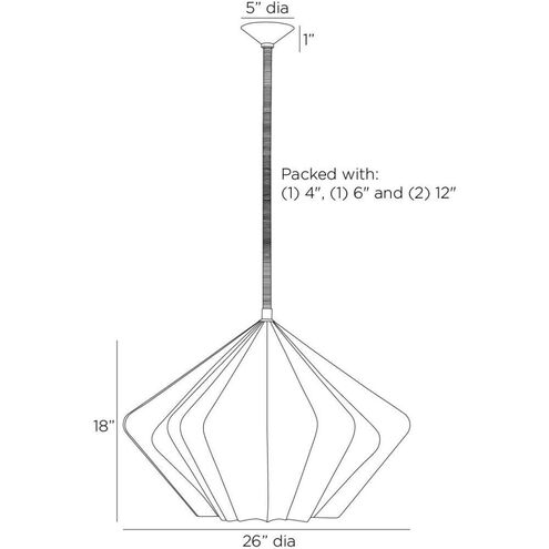 Fazekas 1 Light 26 inch English Bronze and Natural Rope Pendant Ceiling Light