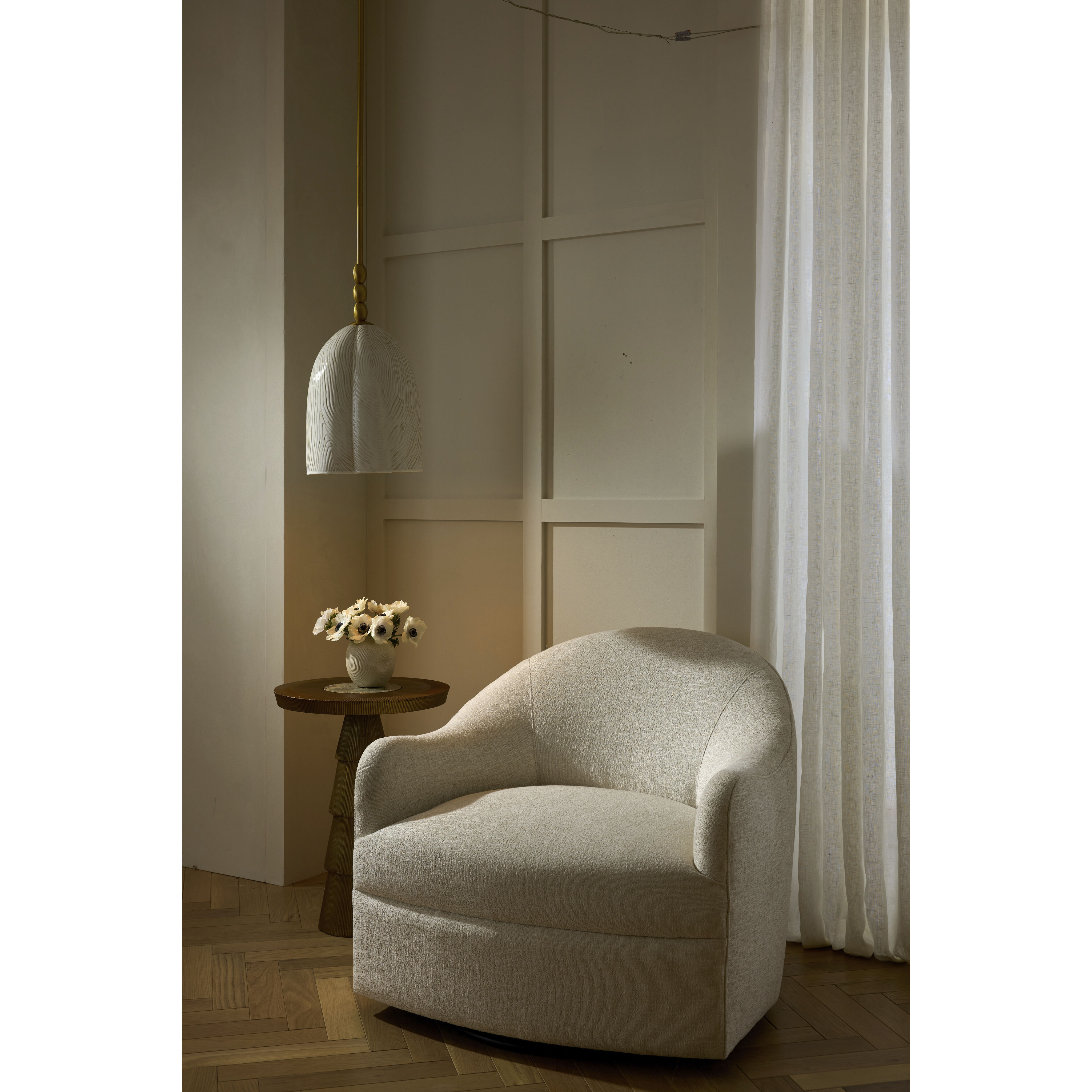 Lyla 1 Light 12 inch Antique Brass Pendant Ceiling Light