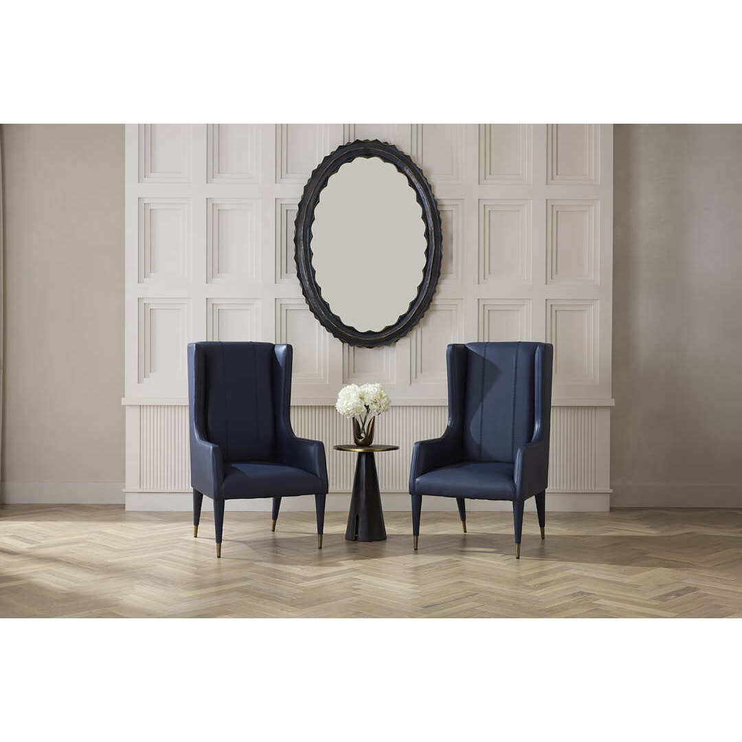 Hawthorne Navy and Antique Brass Host Chair