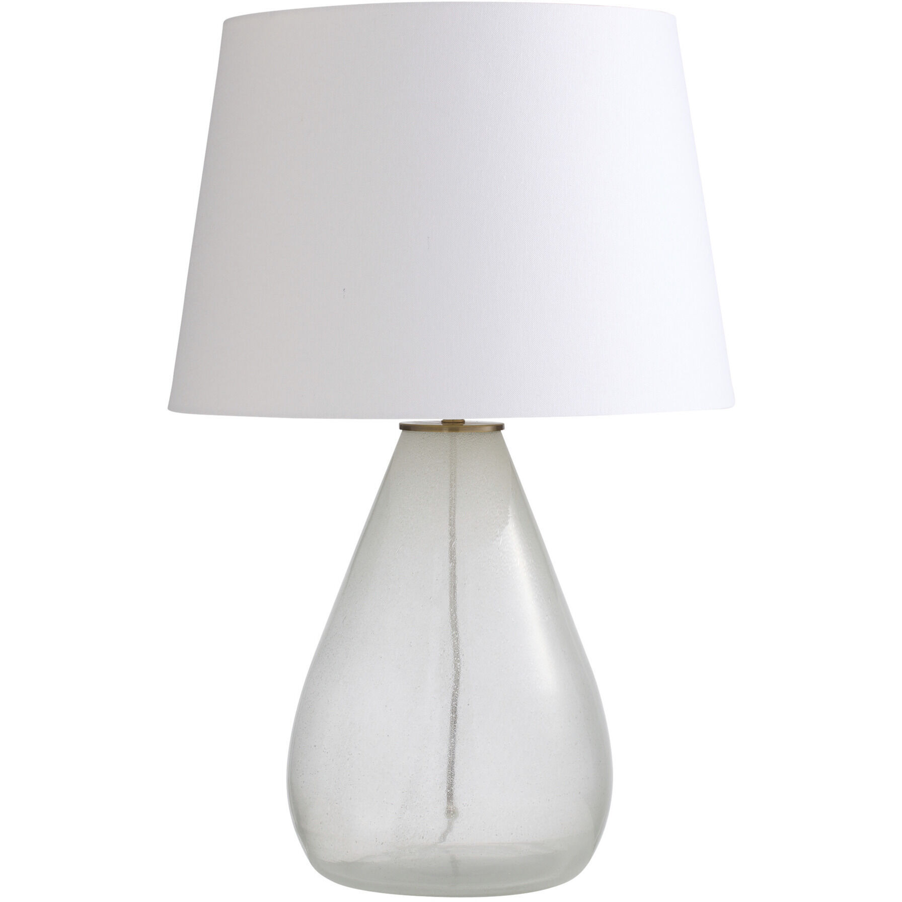 Tiber 30 inch 150.00 watt Clear and Antique Brass Table Lamp Portable Light