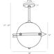 Windsor Smith Celestial 2 Light 18 inch Vintage Silver and Dark Bronze Pendant Ceiling Light