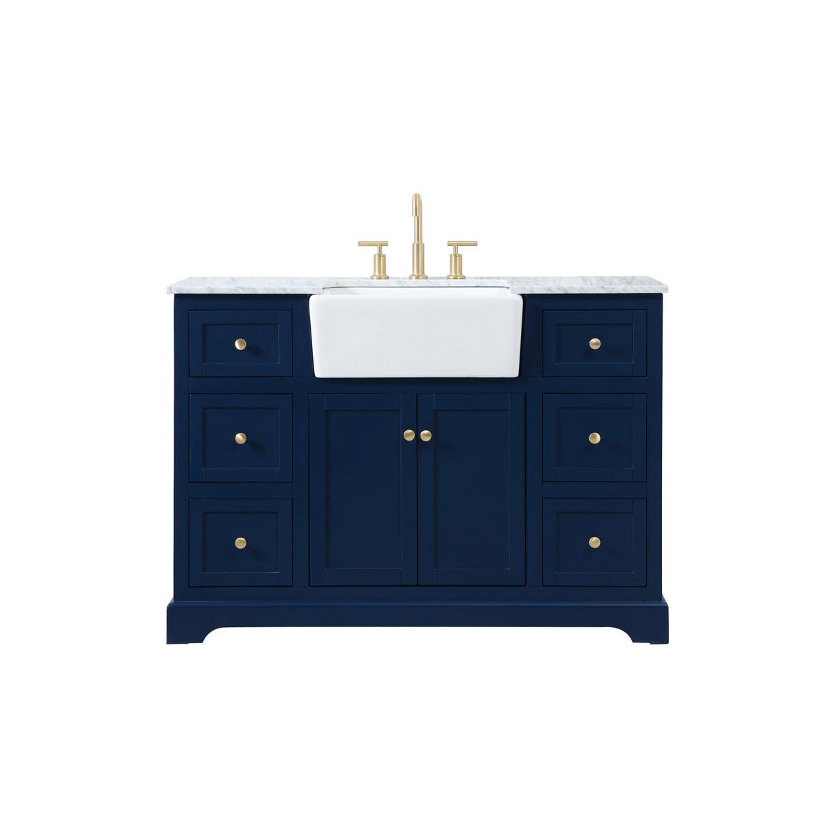 Franklin 48 X 22 X 35 inch Blue Bathroom Vanity Cabinet