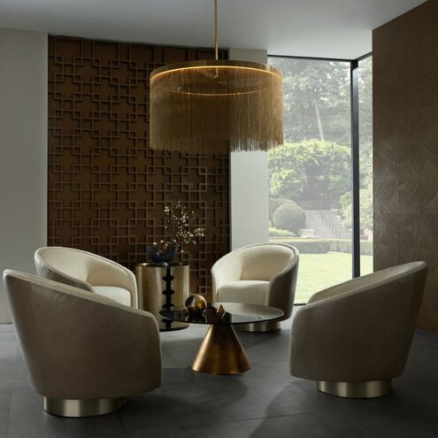 Aljona 32 inch Cream Swivel Chair