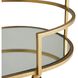 Trainor Antique Brass Bar Cart