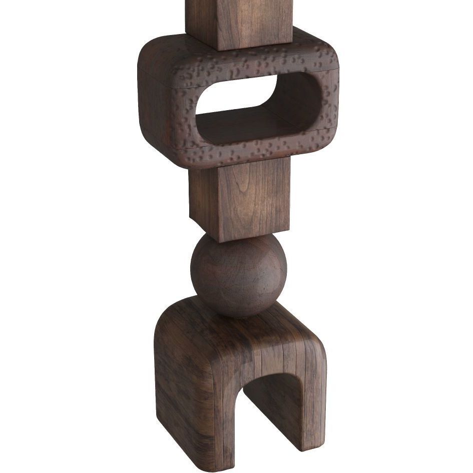 Bakari Walnut Stain Sculpture