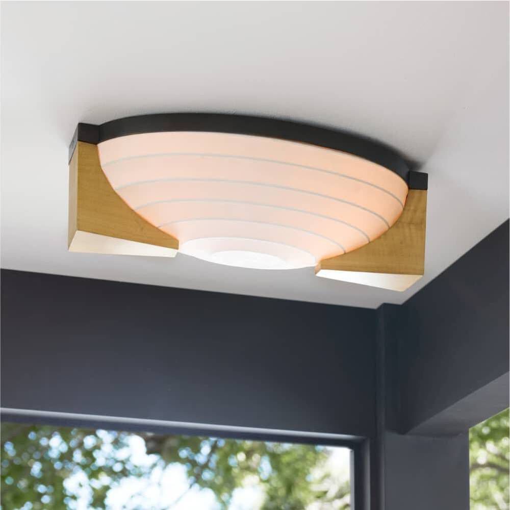Hammonds 2 Light 17 inch Oyster and English Bronze Flush Mount Ceiling Light