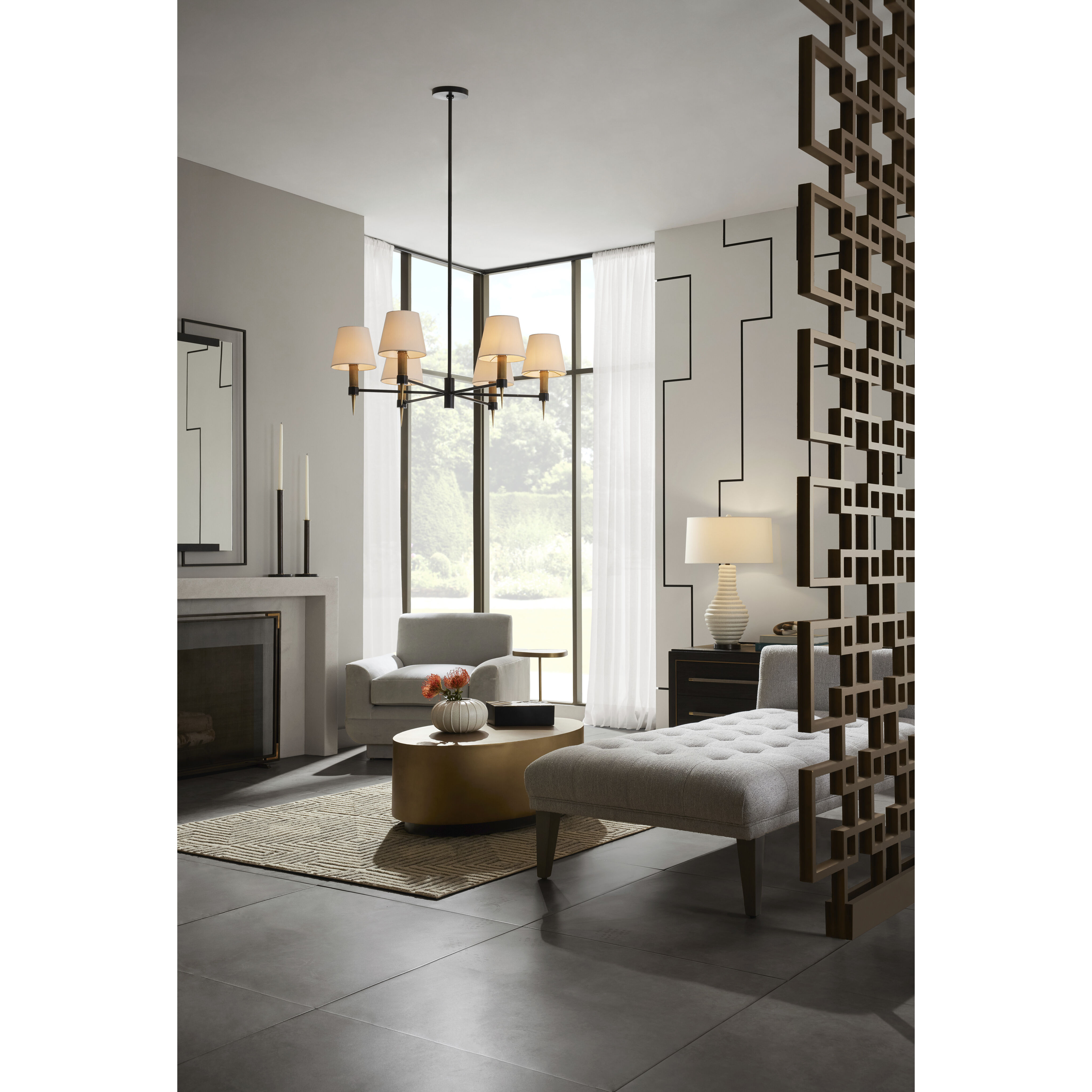 Bartoli 29 inch 150 watt Ivory Stained Crackle Lamp Portable Light