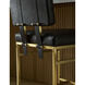 Laney 35 inch Black and Antique Brass Counter Stool