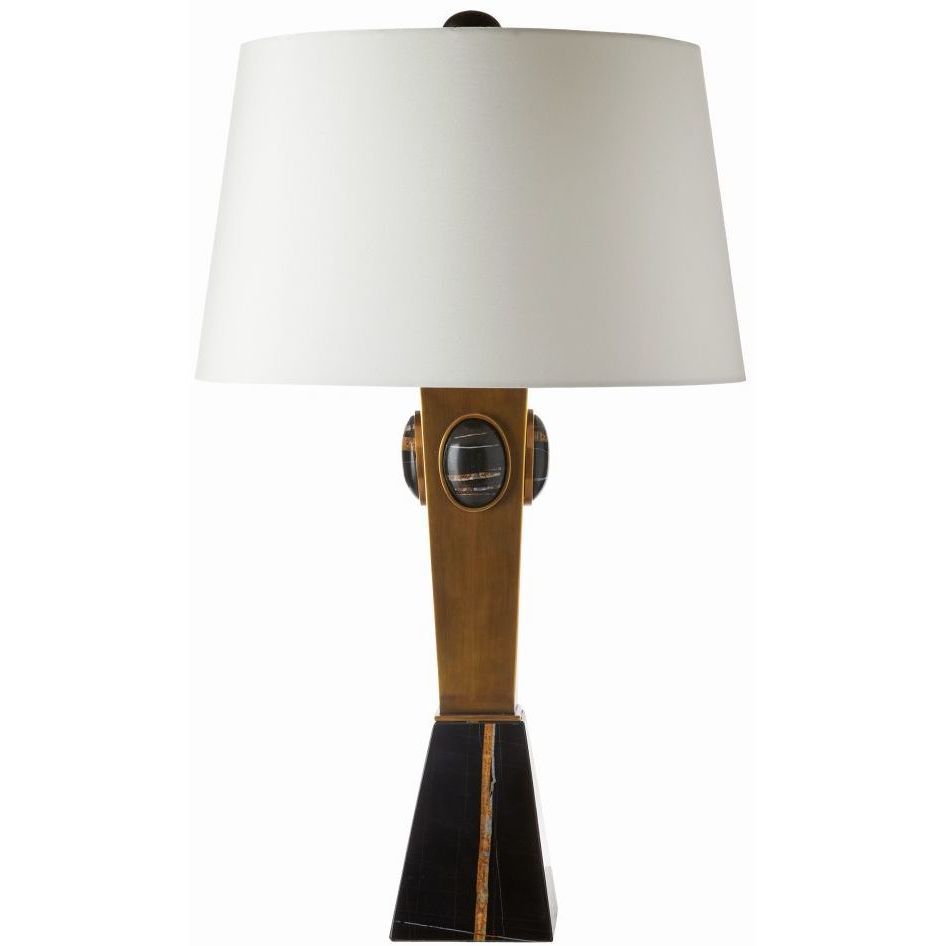 Cairo 150.00 watt Antique Brass Table Lamp Portable Light