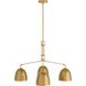 Worth 4 Light 40.5 inch Vintage Brass Chandelier Ceiling Light