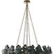 Bilal 40 inch Eucalyptus Coconut Shell Chandelier Ceiling Light