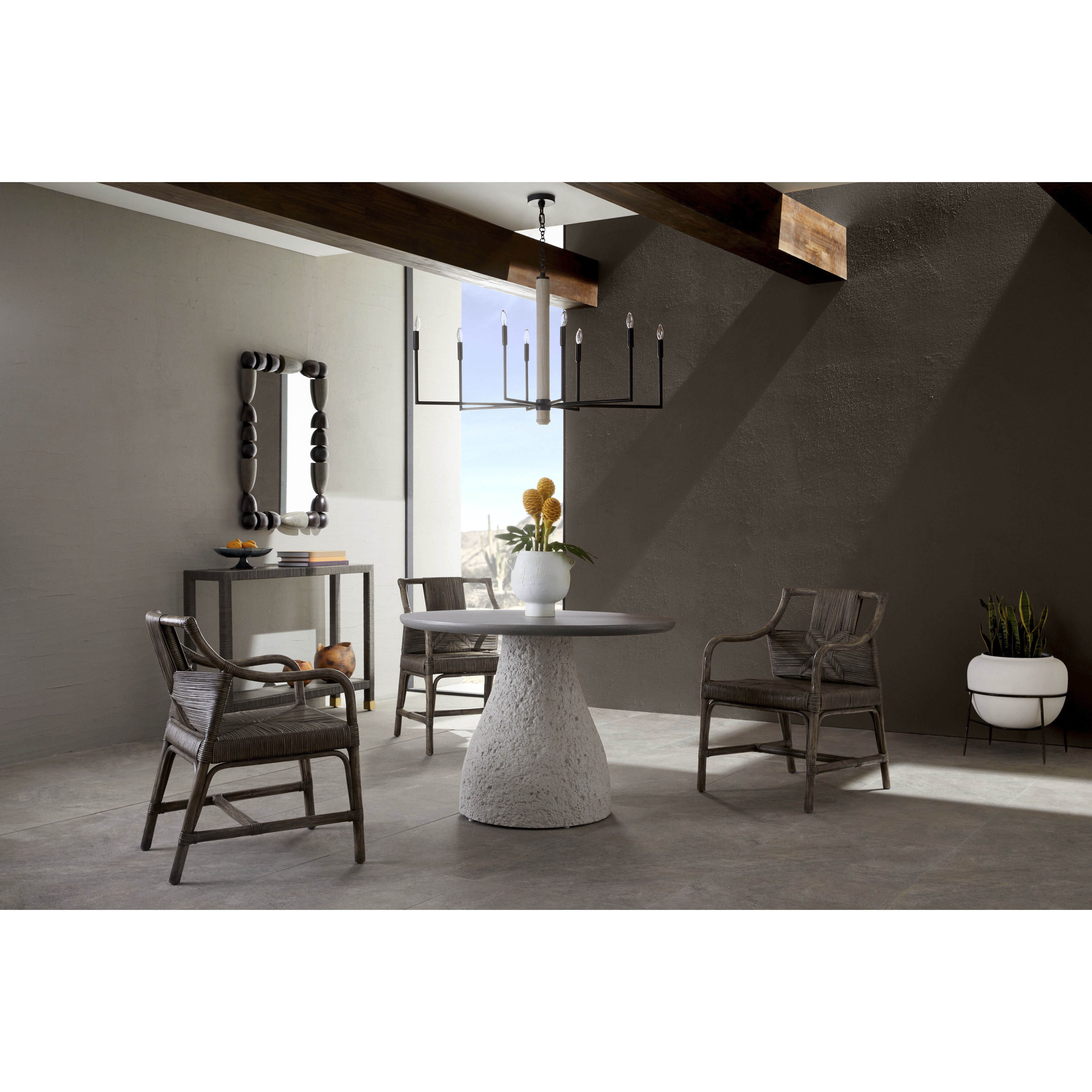 Orlando 8 Light 48 inch Blackened Iron Chandelier Ceiling Light