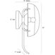 Corona 1 Light 7 inch Gold Ombre Sconce Wall Light