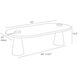 Delaney 52 X 24 inch White Marble and Umber Mango Wood Coffee Table
