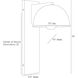 Ennis 1 Light 16 inch Aged Iron Outdoor Sconce
