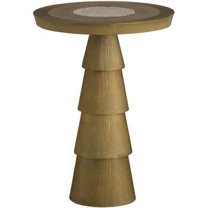 Mathis 18 inch Antique Brass and Natural Jungle End Table