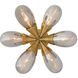 Giselle 6 Light 24 inch Antique Brass Flush Mount Ceiling Light