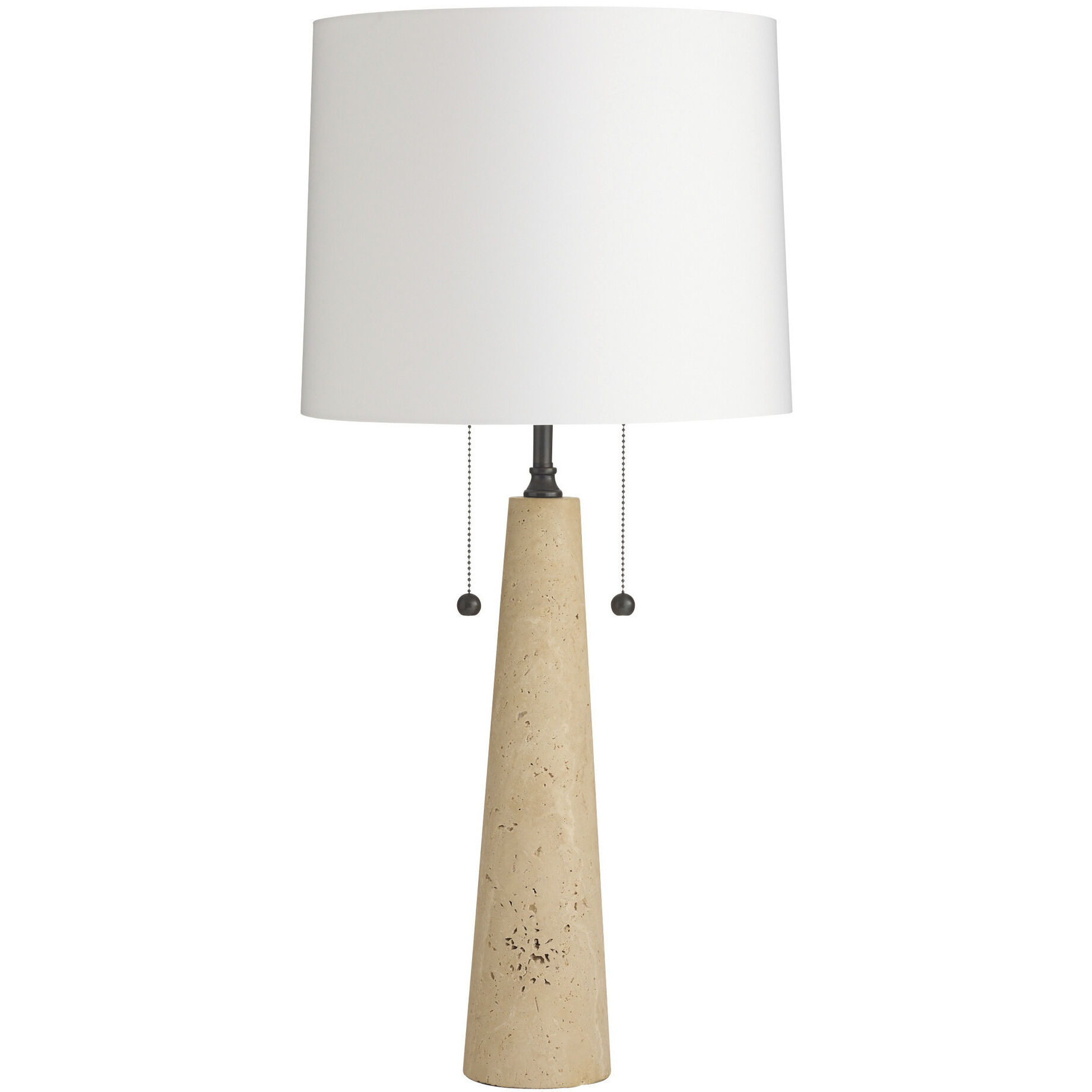 Sidney 34 inch 60.00 watt Natural Travertine and Bronze Table Lamp Portable Light