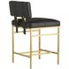 Laney 35 inch Black and Antique Brass Counter Stool