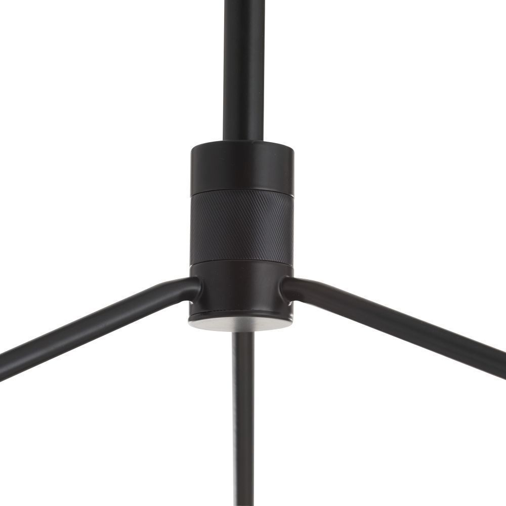 Glaze 3 Light 38 inch Blackened Steel, Ivory Stained Crackle Chandelier Ceiling Light