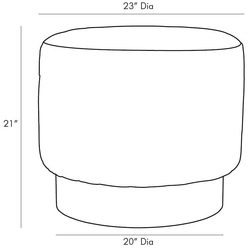 Avalon 21 inch Swiss Coffee Swivel Ottoman