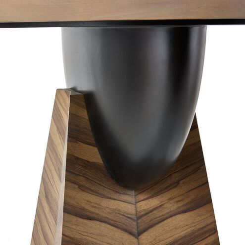 Dorette 42 X 33 inch Chateau Gray and Matte Black Entry Table
