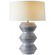 Drifter 150.00 watt Haze Blue Reactive Glaze Table Lamp Portable Light