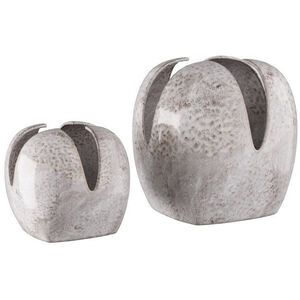 Amal Harbor Gray Vases, Set of 2