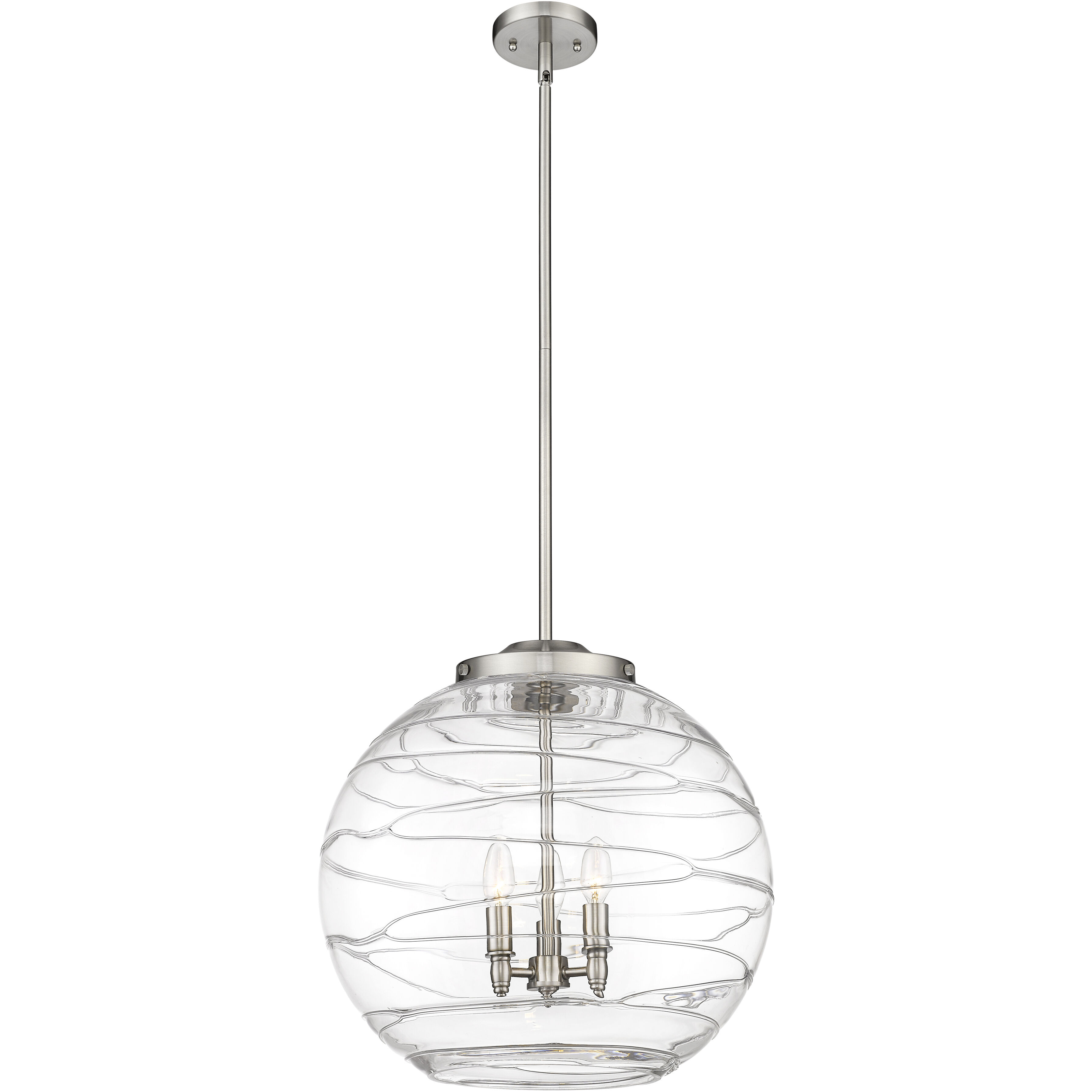 Ballston Athens Deco Swirl 3 Light 17.88 inch Pendant