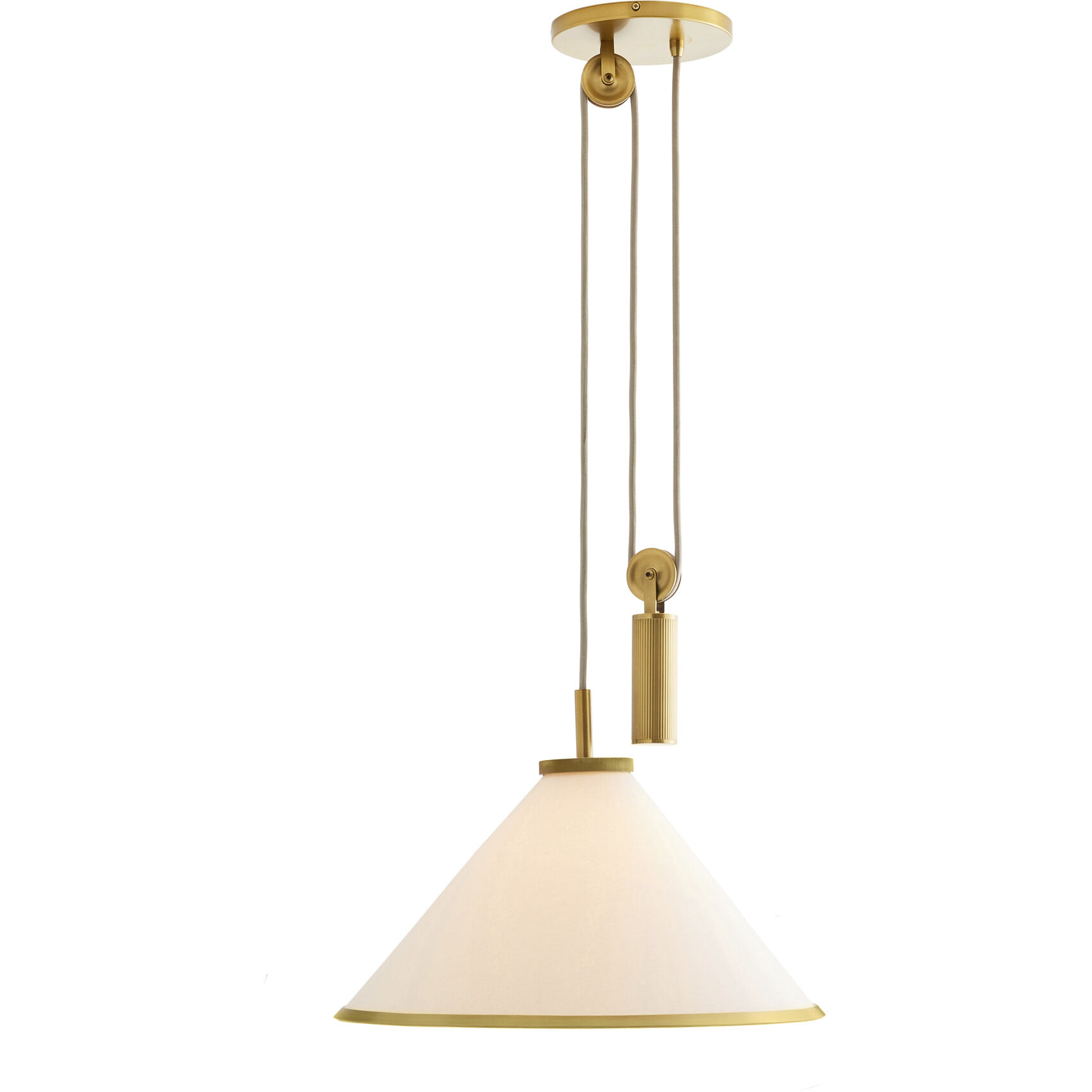 Norfolk 1 Light 20.5 inch White and Antique Brass Pendant Ceiling Light