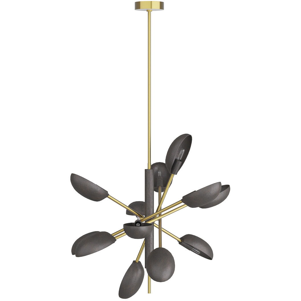 Bryce 12 Light 31.5 inch Antique Brass Chandelier Ceiling Light