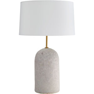 Capelli 30 inch 150.00 watt Ivory Volcanic Glaze and Antique Brass Table Lamp Portable Light
