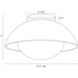 Glaze 1 Light 12 inch Antique Brass and Matte Black Ceramic Flush Mount Ceiling Light, Small