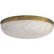 Elara 1 Light 12 inch White and Antique Brass Flush Mount Ceiling Light
