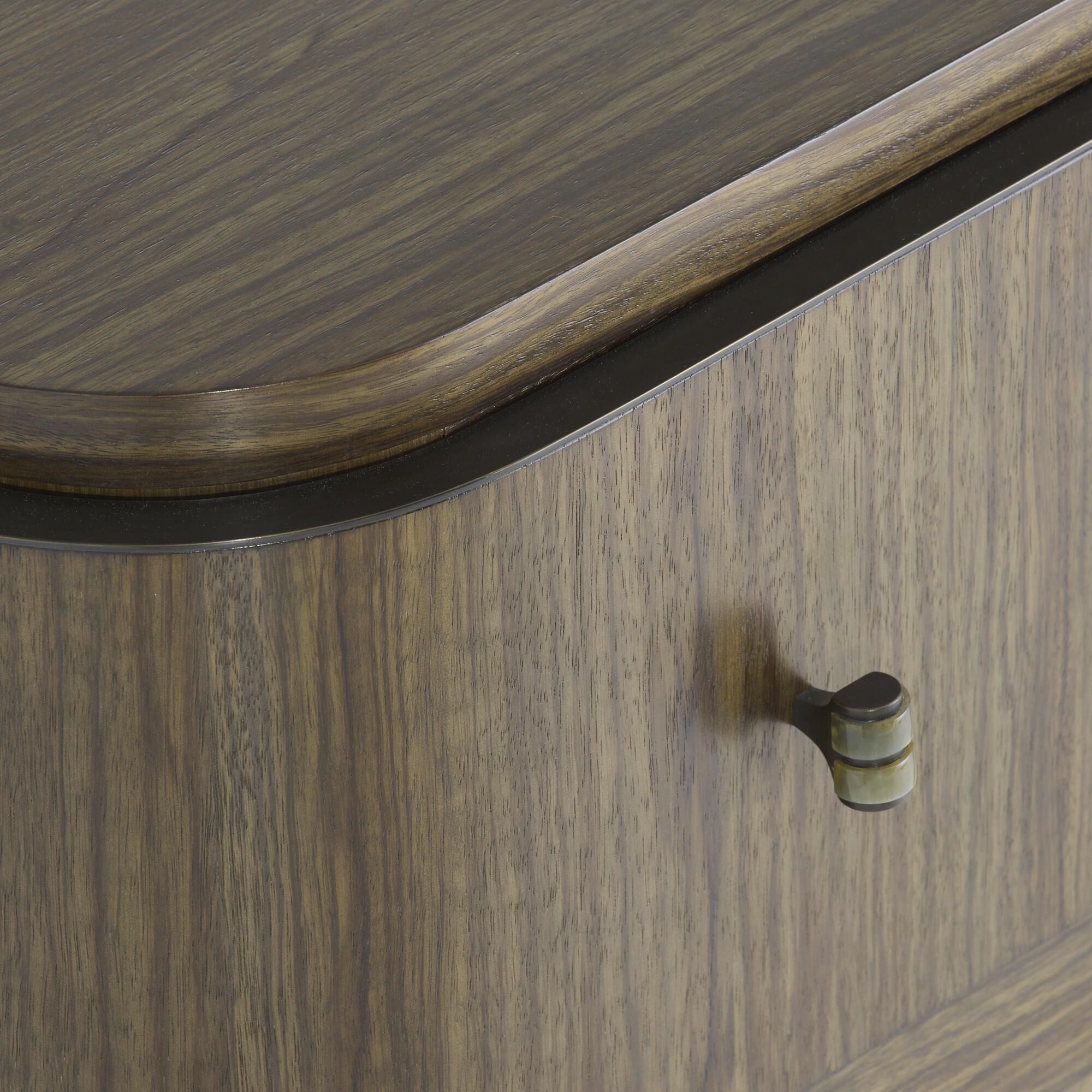 Jacques Brindle and Natural Faux Horn with Bronze Chest