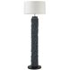 Aukland 150.00 watt Matte Blue Gray Floor Lamp Portable Light