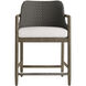 Chilton 37.5 inch Pearl and Dark Gray Wash and Kona Outdoor Counter Stool