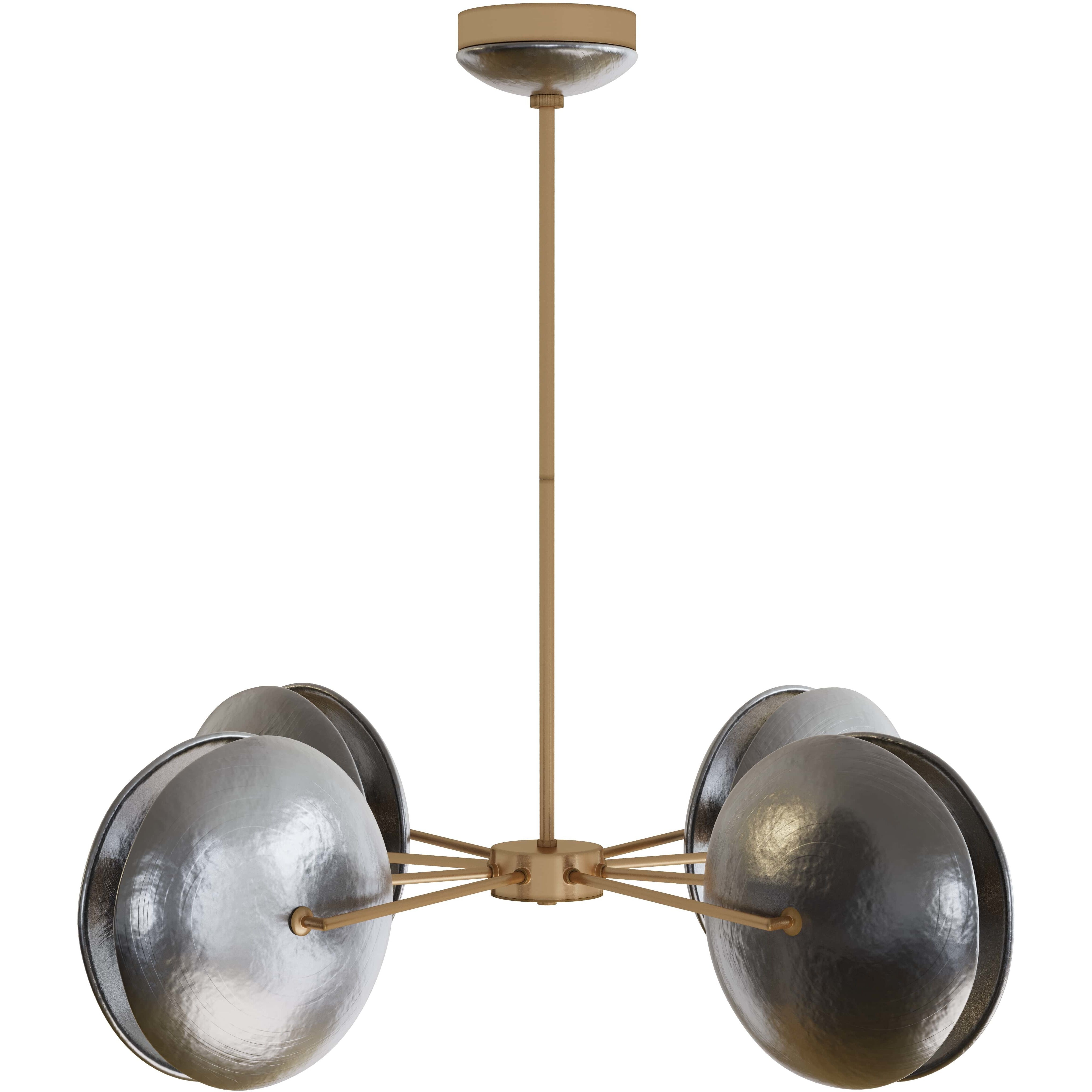 Whitney 4 Light 40 inch Smoke Luster Chandelier Ceiling Light