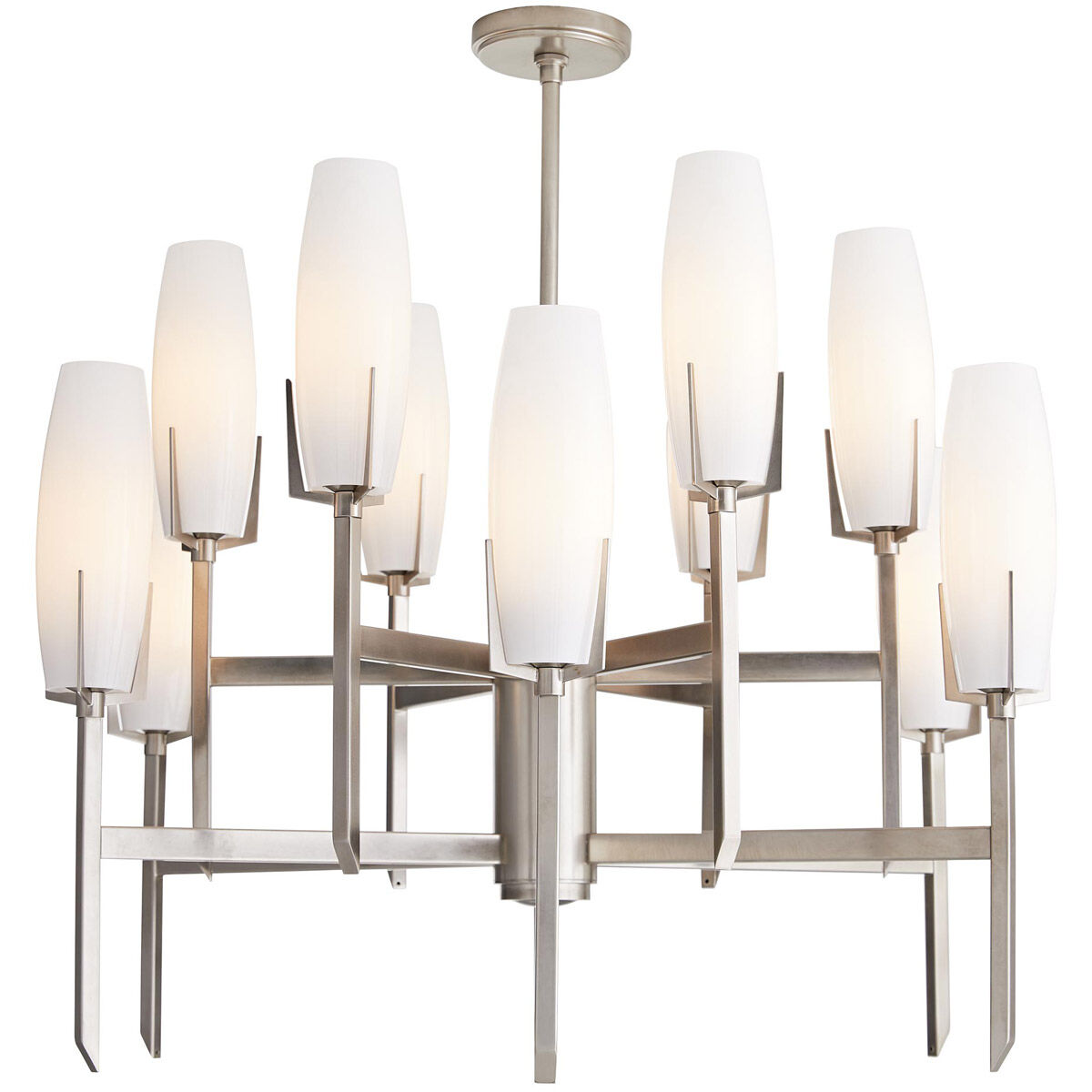 Keifer 12 Light 36 inch Vintage Silver Chandelier Ceiling Light, Large