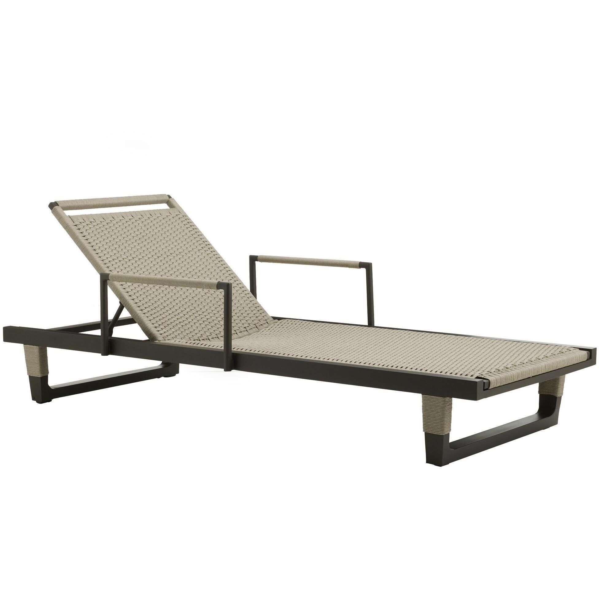 Daytona Buff and Blackened Bronze Outdoor Chaise