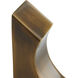 Padova 4 inch Vintage Brass Bookends, Set of 2