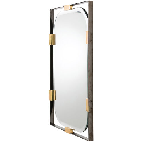 Frankie 42 X 28 inch Polished Brass Wall Mirror, Rectangular