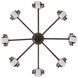 Hollins 8 Light 33 inch English Bronze and Anchor Grey Chandelier Ceiling Light