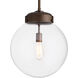 Reeves 1 Light 15.5 inch Aged Brass Outdoor Pendant, Large
