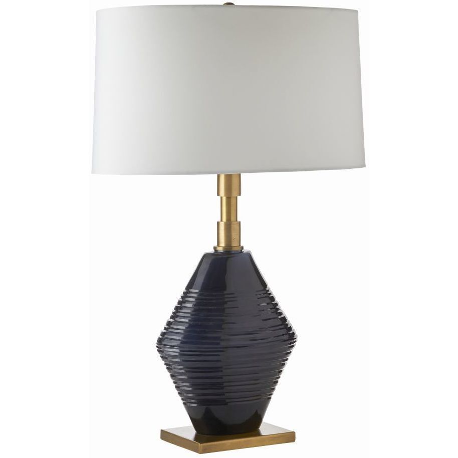 Estrada 150.00 watt Navy Optic Table Lamp Portable Light