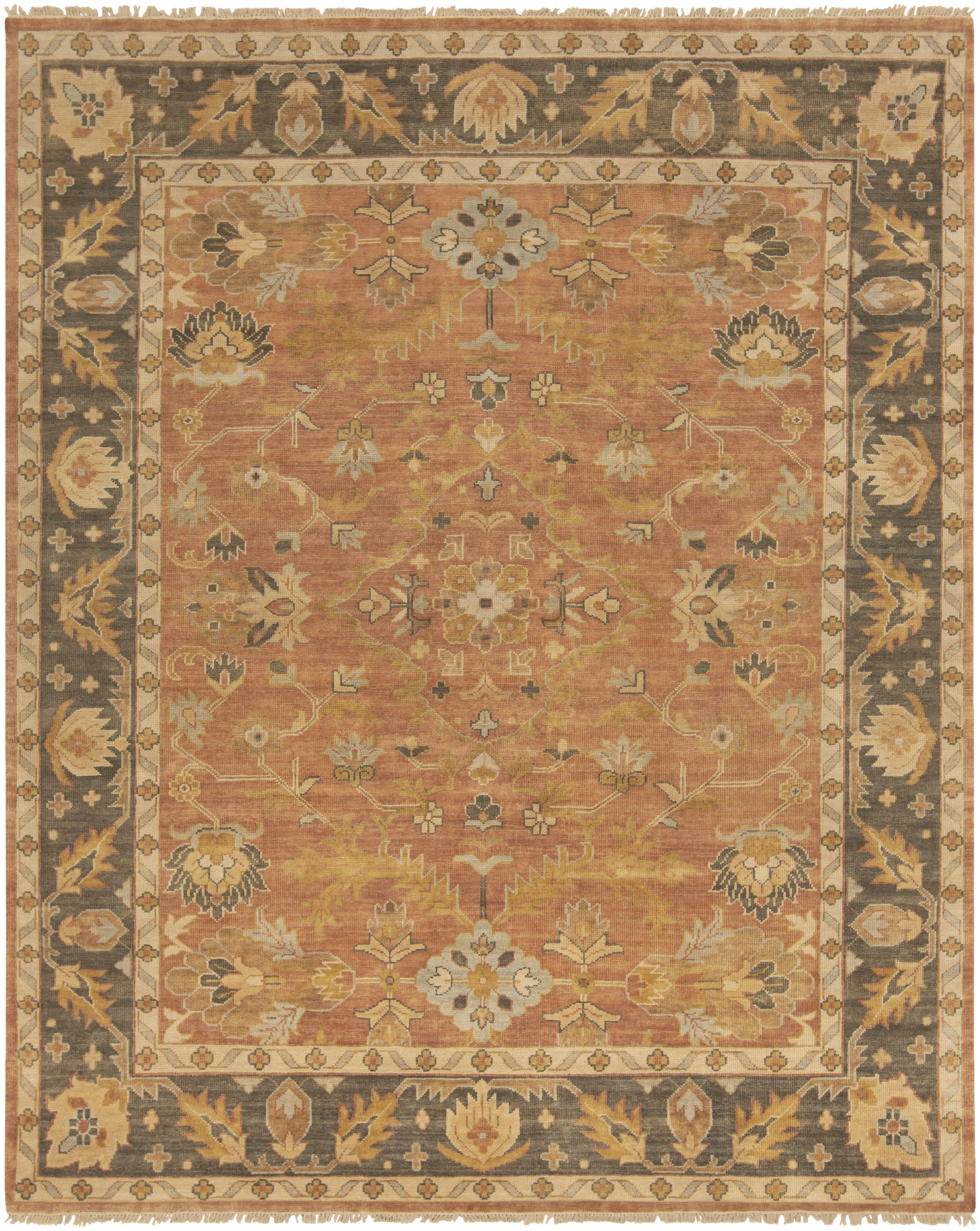 Fantasia 132 X 96 inch Brown Rug, Rectangle