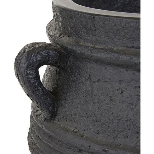 Chicago Matte Black Outdoor Planter, Large