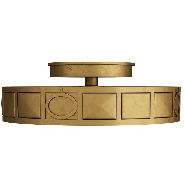 Empire Antique Brass Flush Mount Ceiling Light