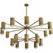 Loryn 20 Light 52 inch Antique Brass Chandelier Ceiling Light