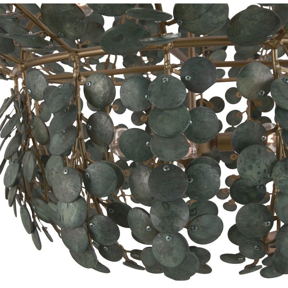 Bilal 40 inch Eucalyptus&nbsp;Coconut Shell Chandelier Ceiling Light